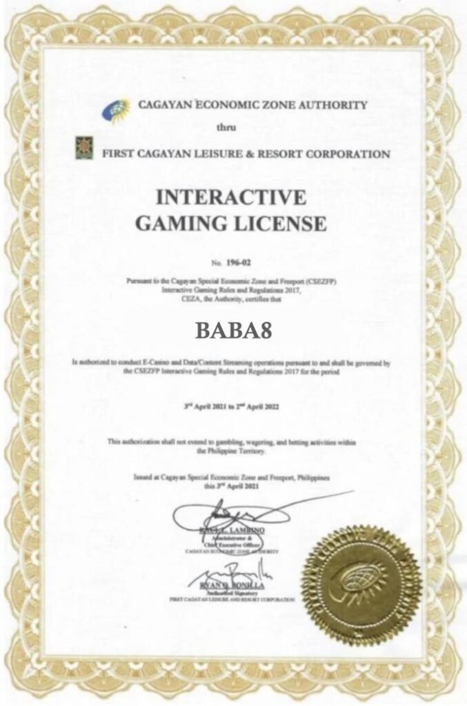 baba8 license curacao